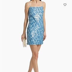 Milly Colette Light Blue Sequin Mini Dress